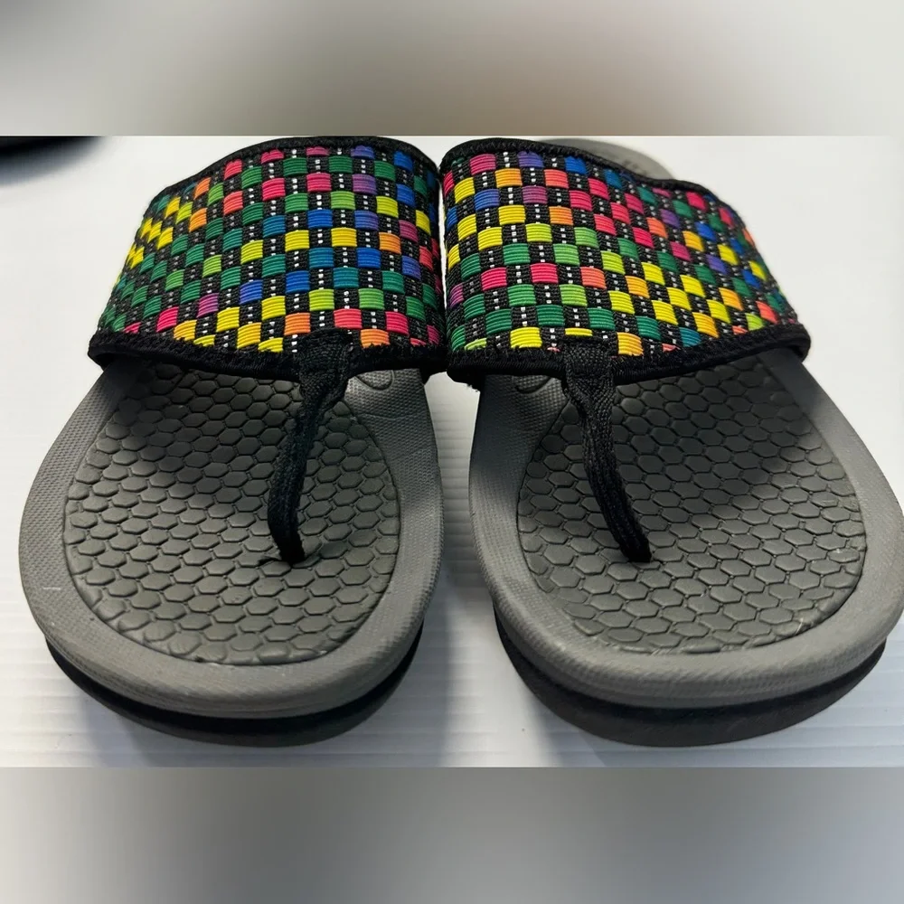 BareTraps Dasie Platform Rebound Sandals Black Bright Multi Size 9M